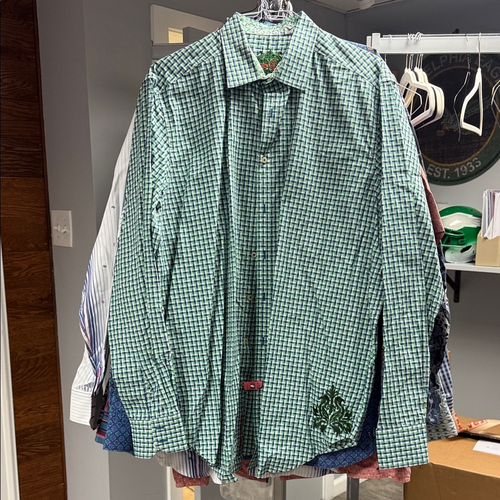 Robert Graham Green Plaid Men's Shirt